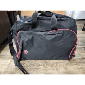 Baccardi Rum Travel Duffle Bag Black Red Ripstop 18 x 14 x 9 Promotional Promo